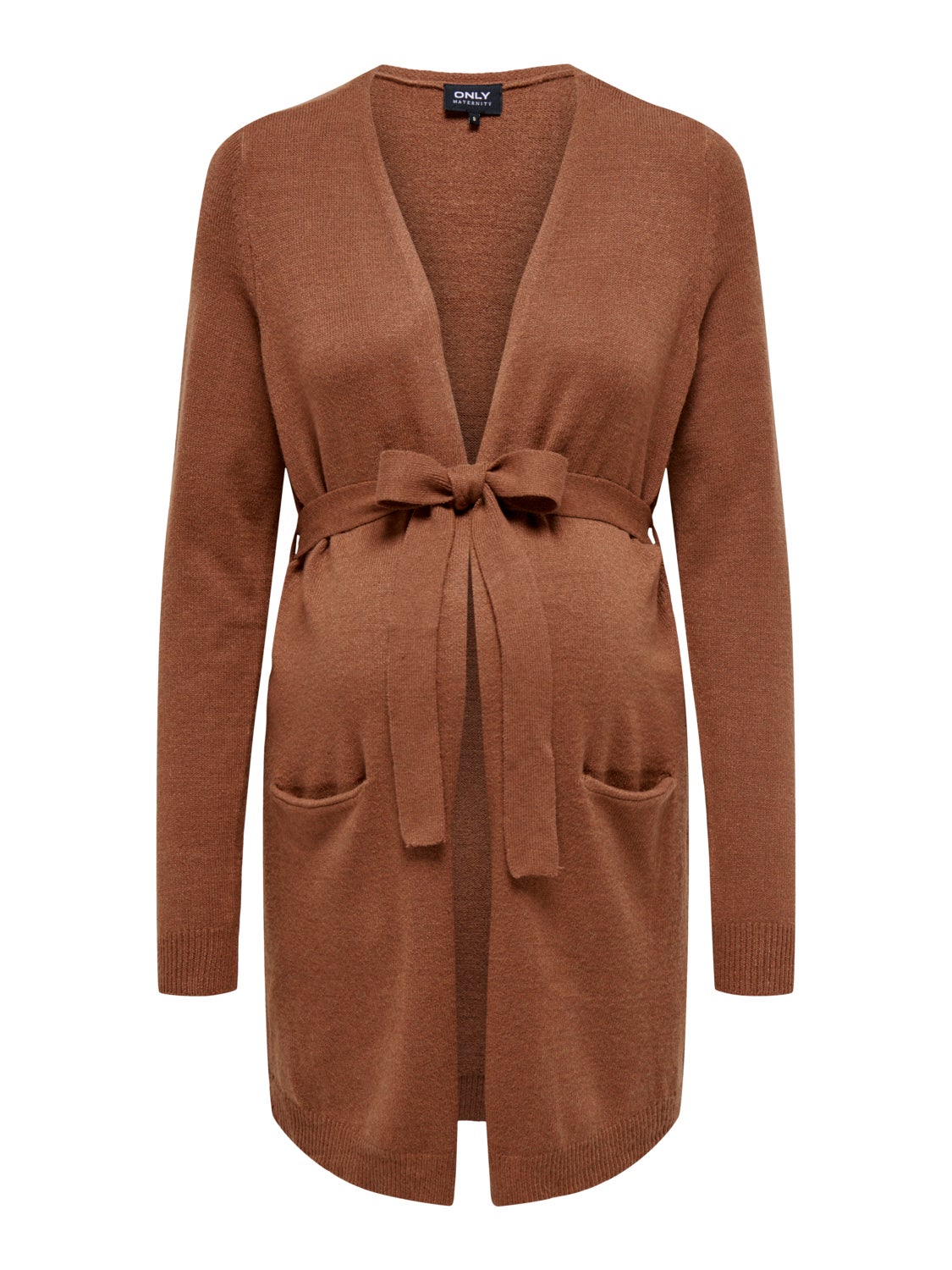 Mama Long Belt Knitted Cardigan