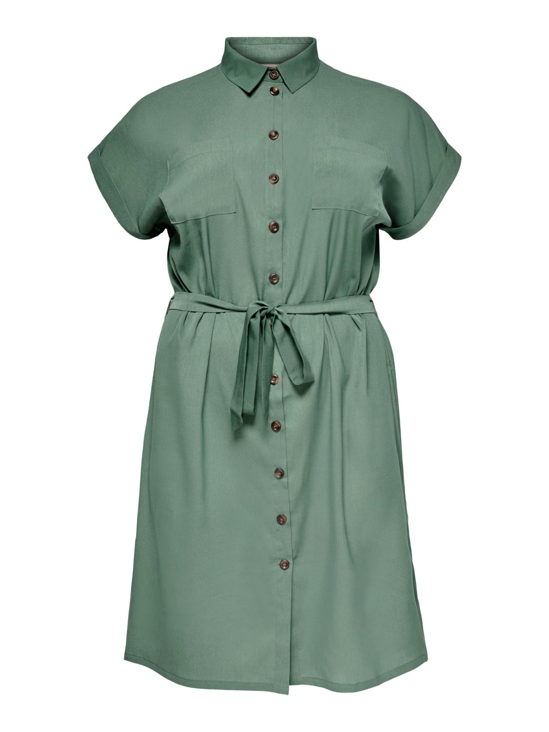 Curvy tie belt Shirt dress