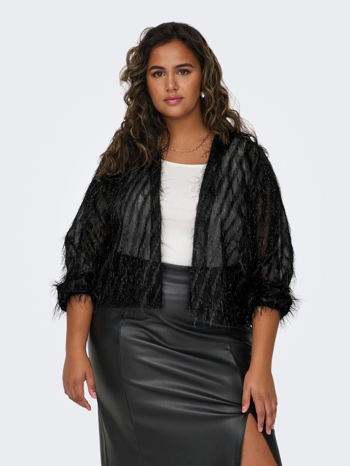 Curvy glitter cardigan
