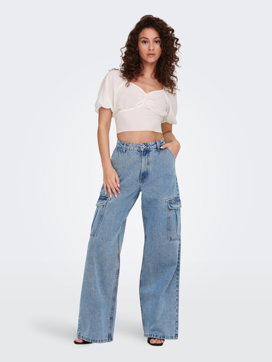 ONLHOPE EX HW WIDE CARGO DNM JEANS ADD