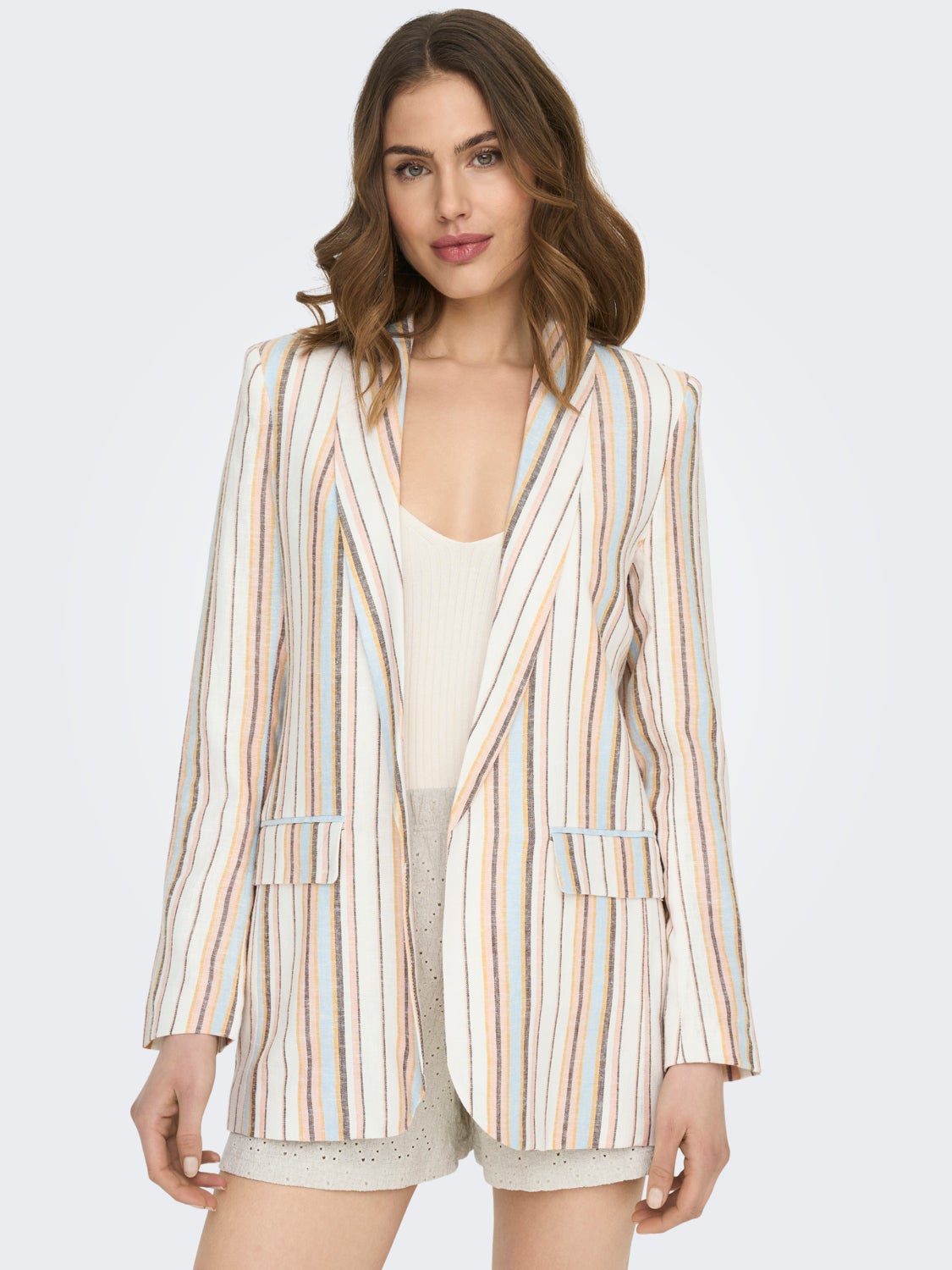 Loose fit open blazer