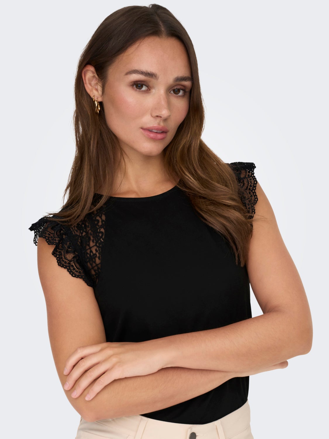 Top with lace and frills