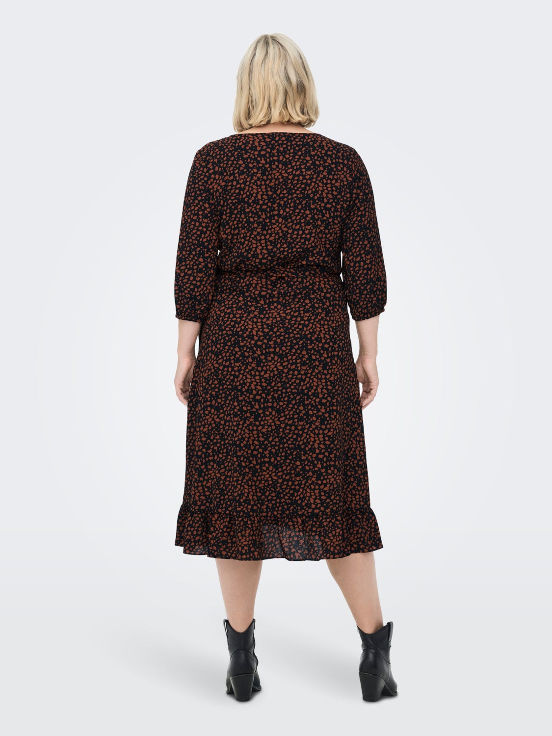 Curvy wrap midi dress