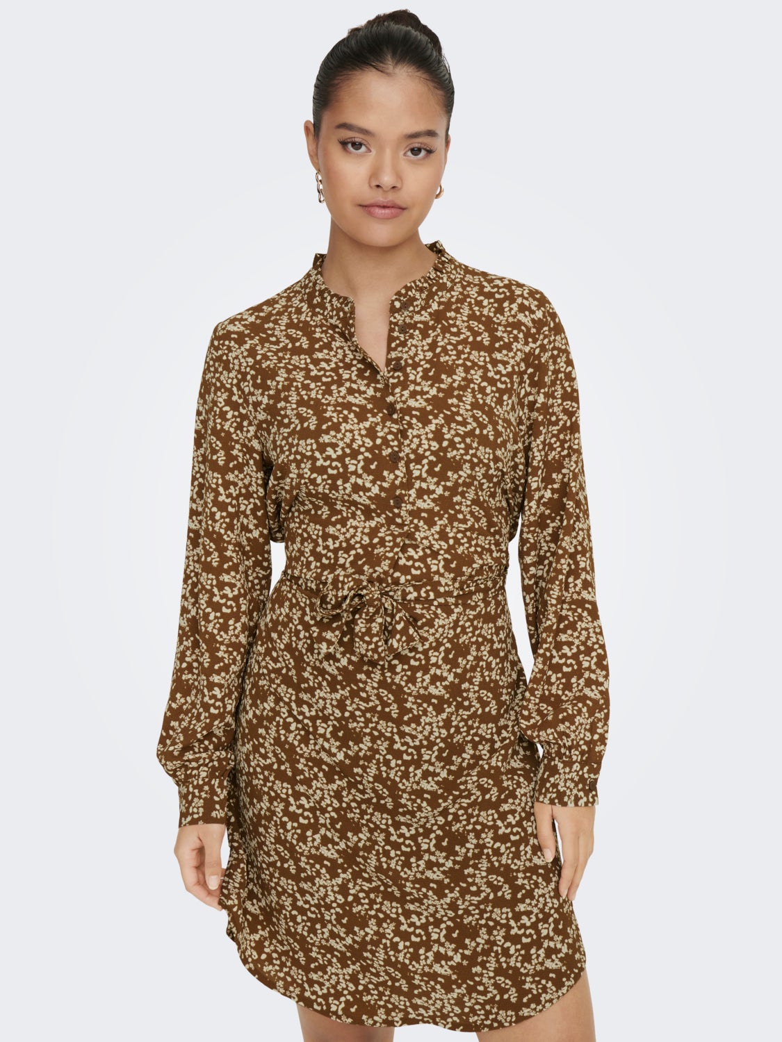 Regular Fit China Collar Short dress