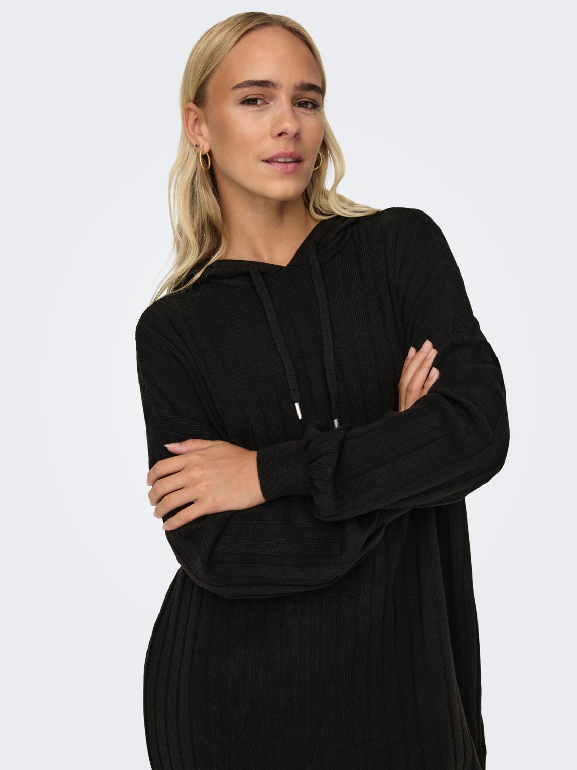 Knitted hoodie dress