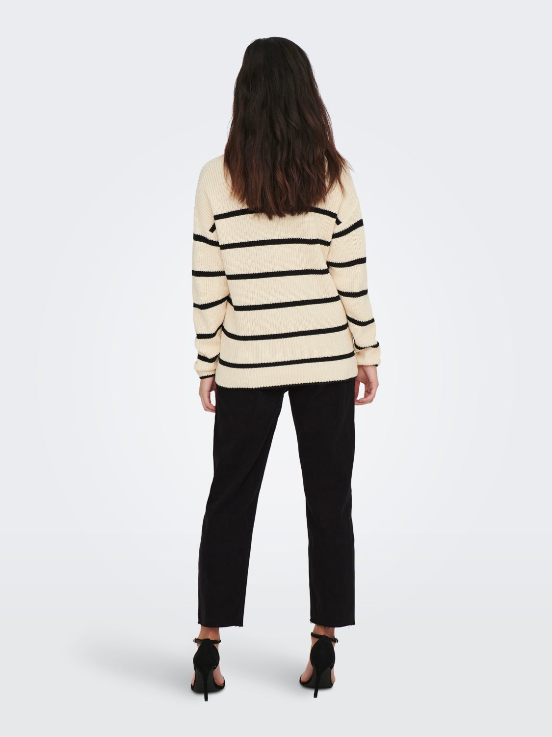 Striped knitted pullover