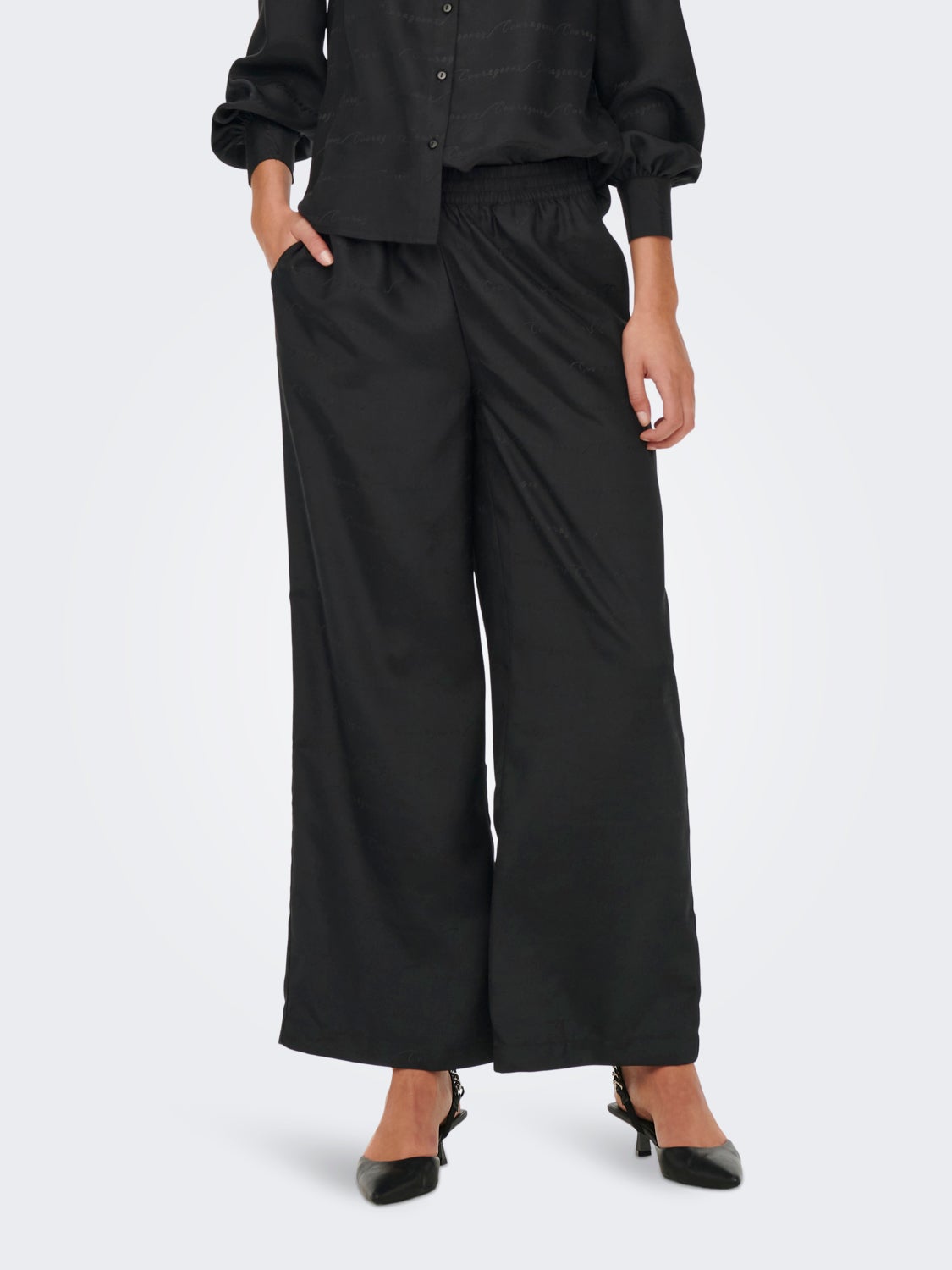 Mid waist wide Trousers