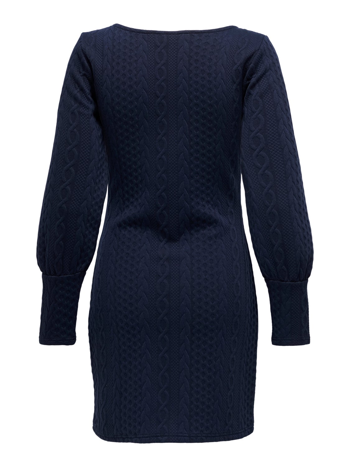 MINI O-NECK DRESS WITH LONG SLEEVES