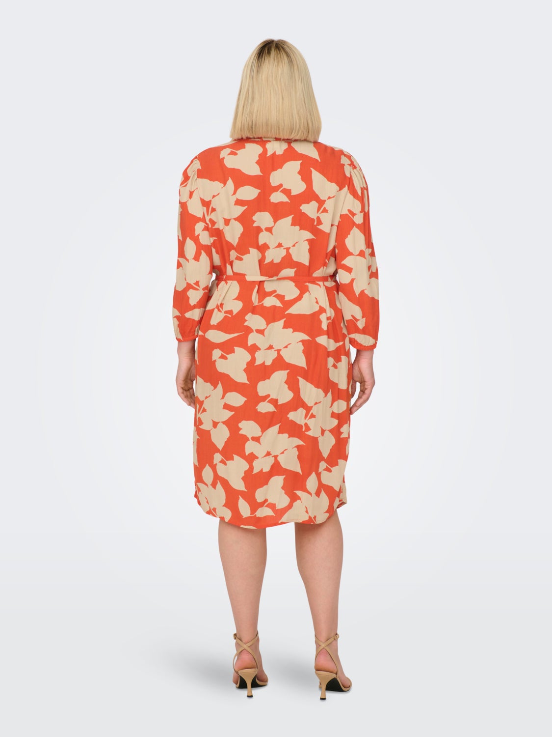 curvy midi dress with print