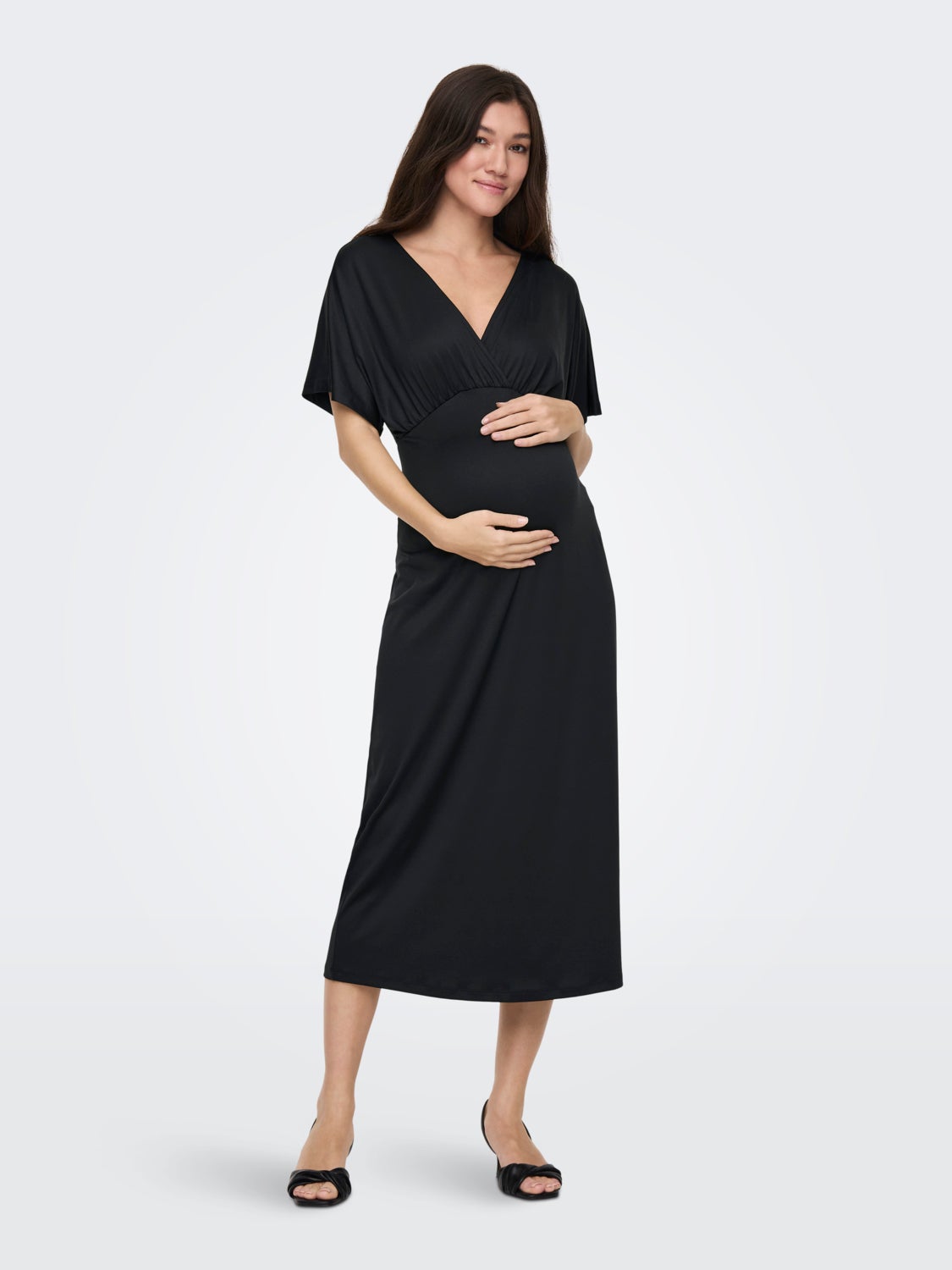 Mama v-neck midi dress