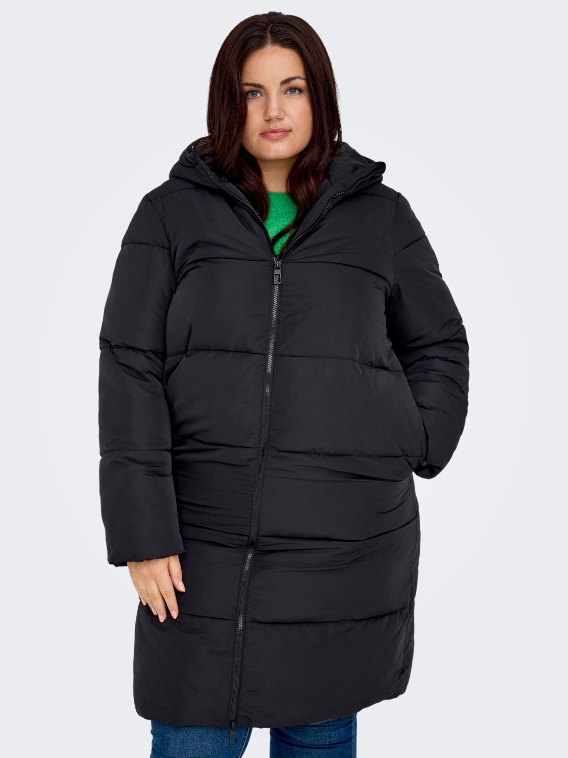 Curvy long puffer jacket