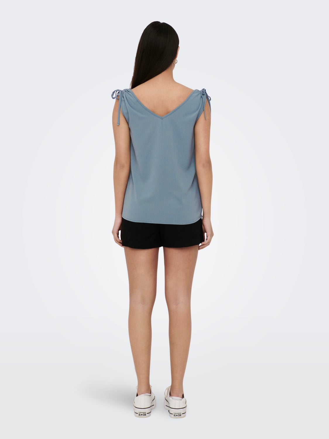 V-Neck Top With Strap Details