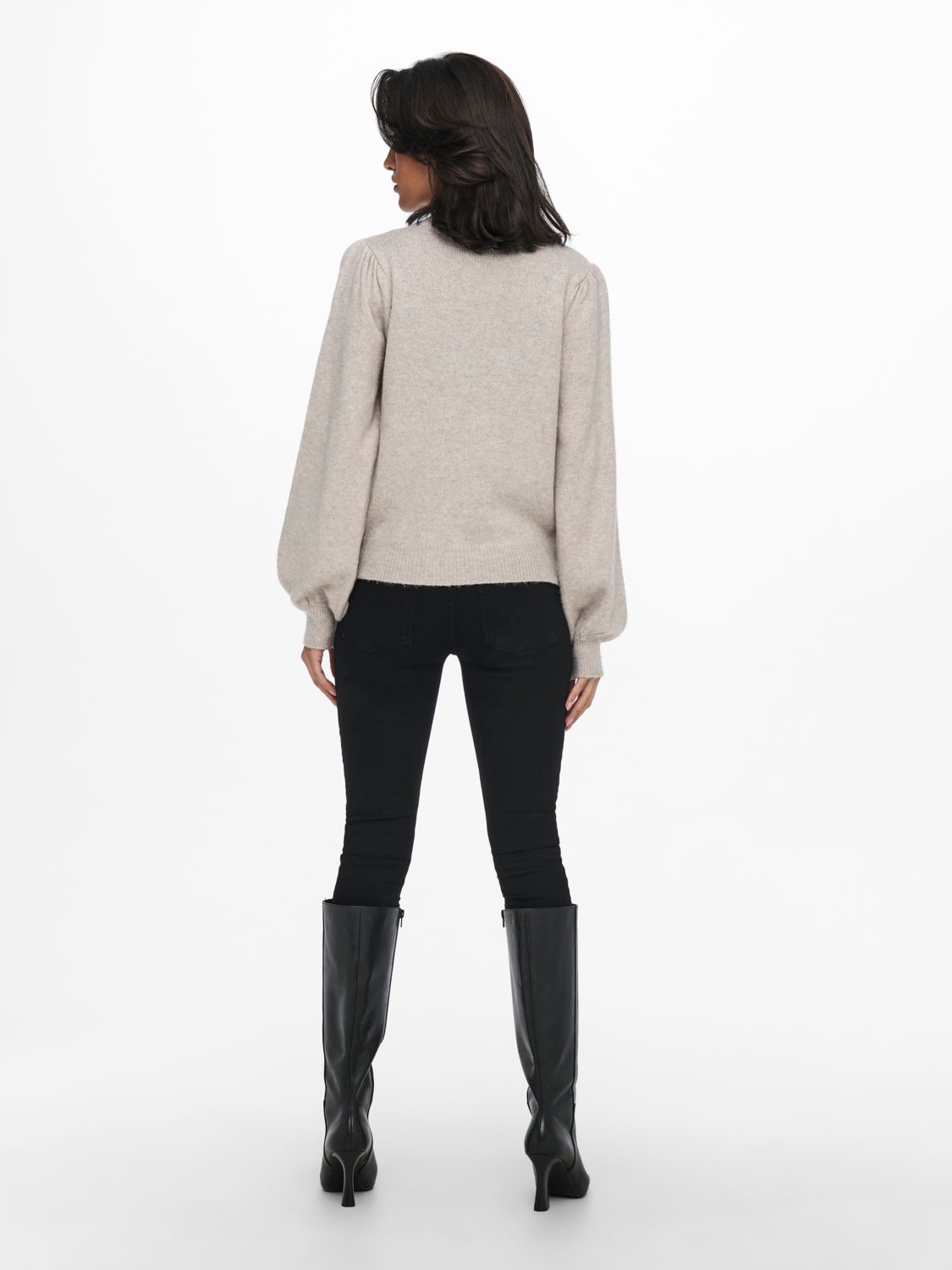 High neck knitted pullover