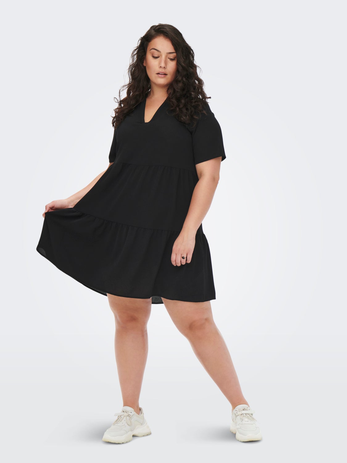 Curvy 2/4 Sleeve Dress