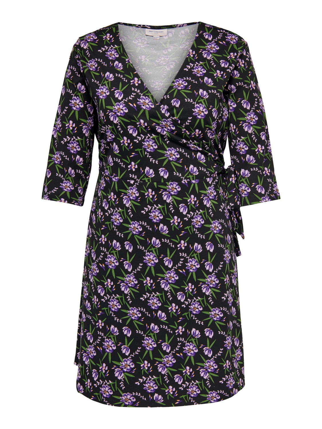 Curvy 3/4 sleeve Wrap dress