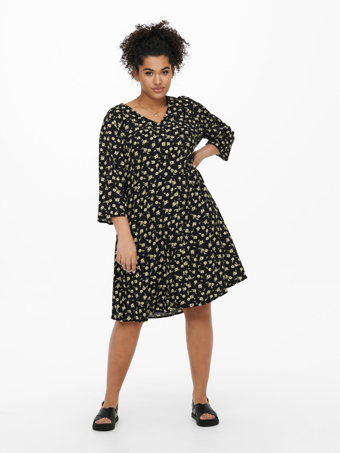 Curvy viscose Shirt dress