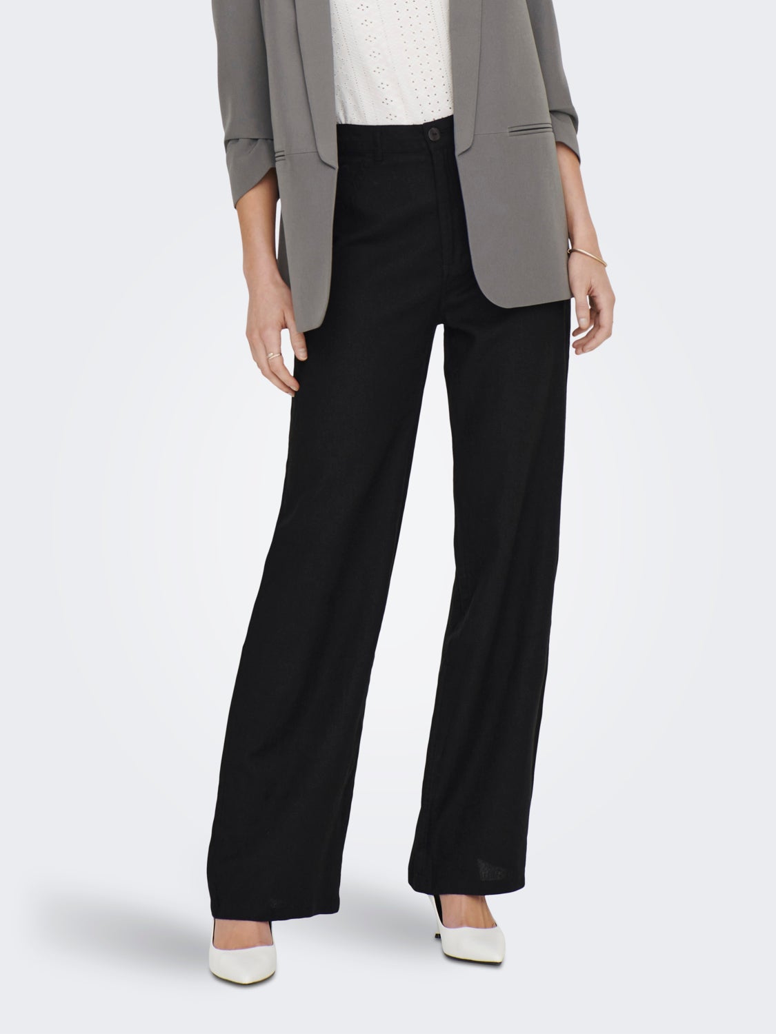 Wide leg pants with extra high waist