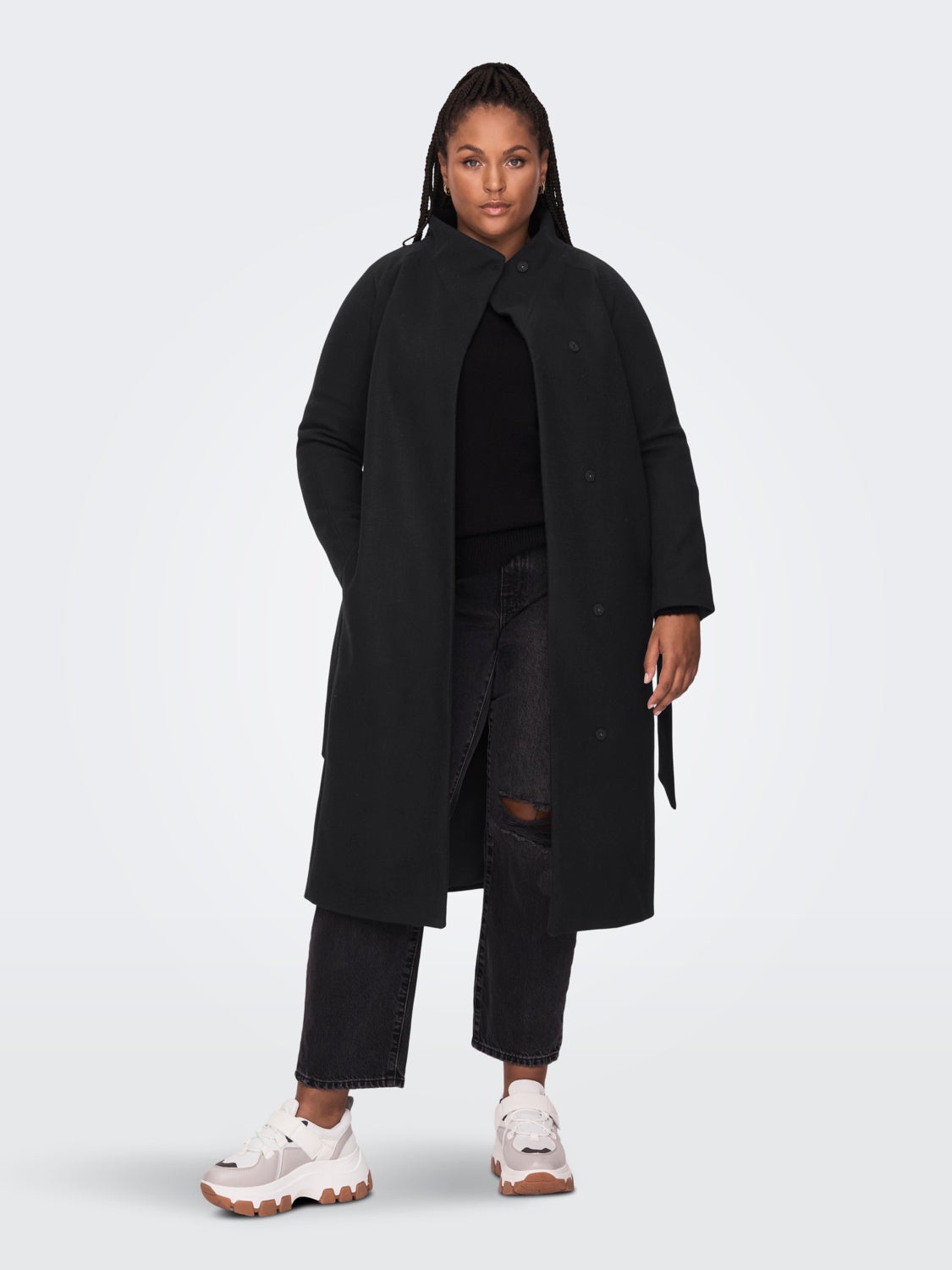 Curvy highneck Coat