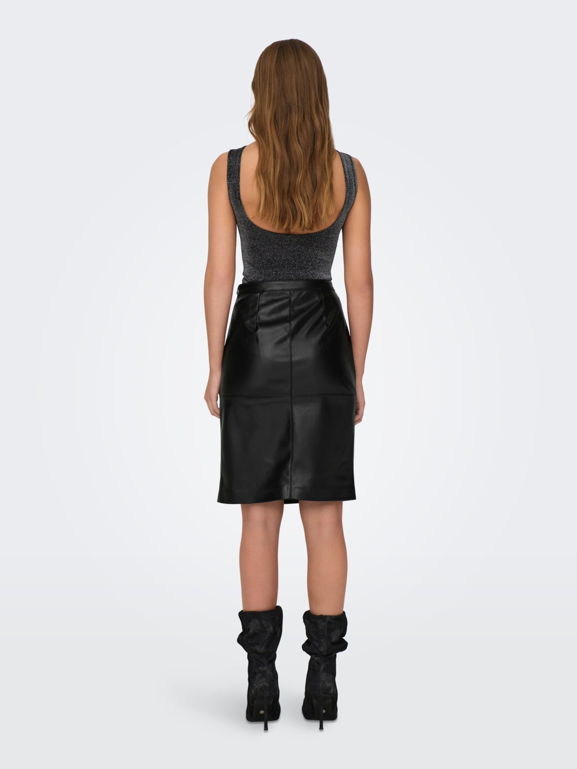 Faux leather skirt