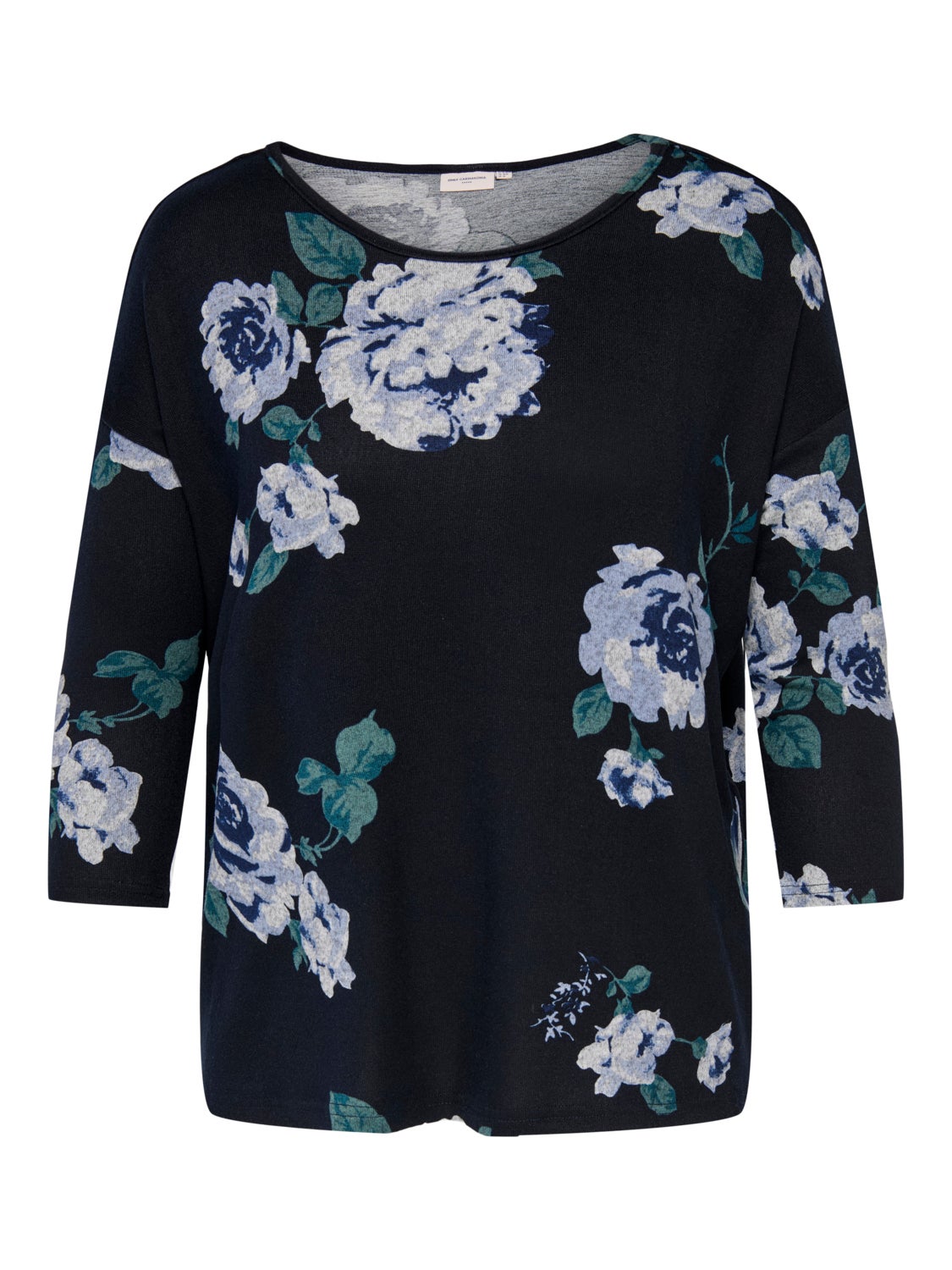 Curvy flower 3/4 sleeved top