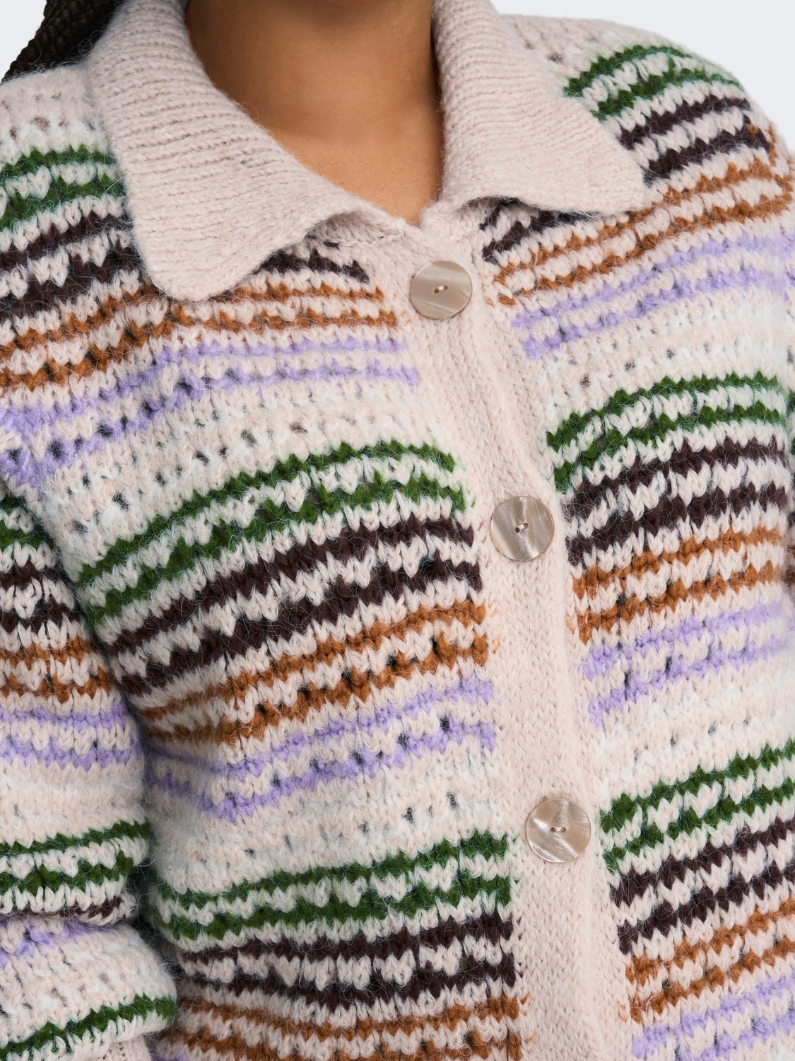 Curvy knitted cardigan