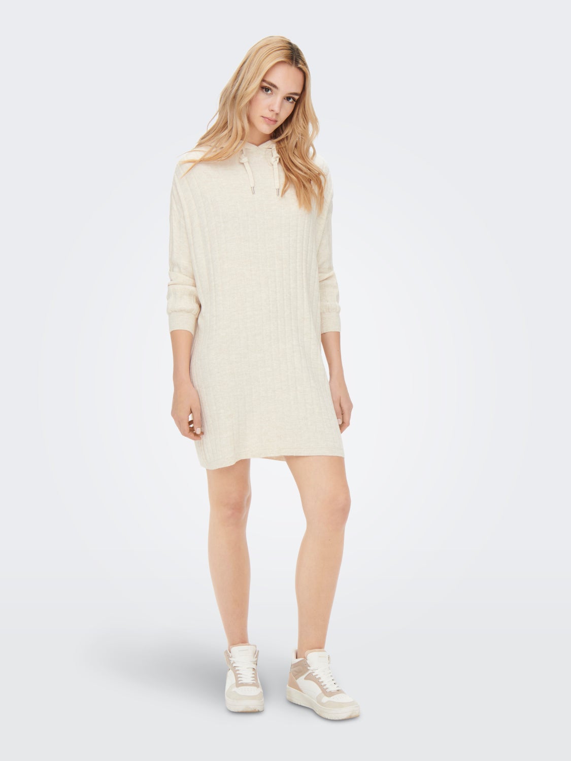 Knitted hoodie dress