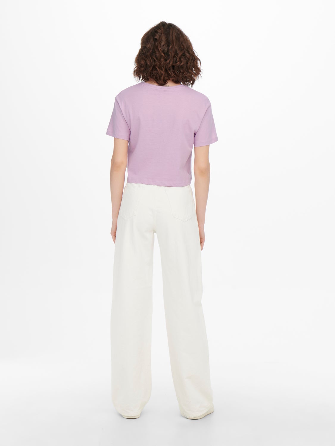 Cropped crochet T-shirt