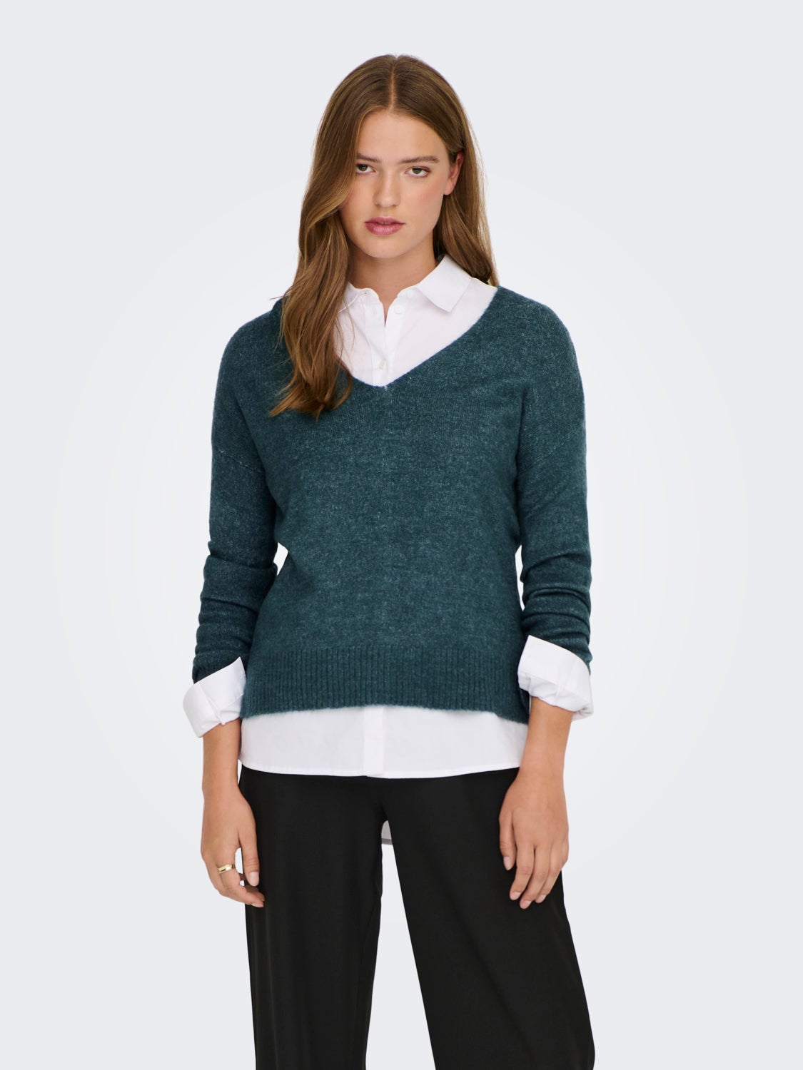 V-neck Knitted Pullover