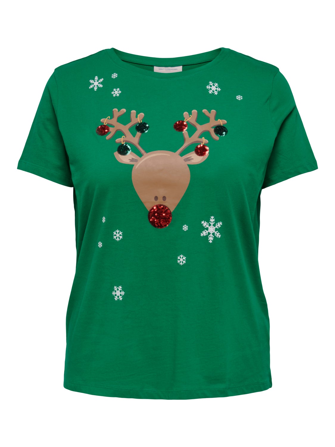 Curvy christmas detailed t-shirt
