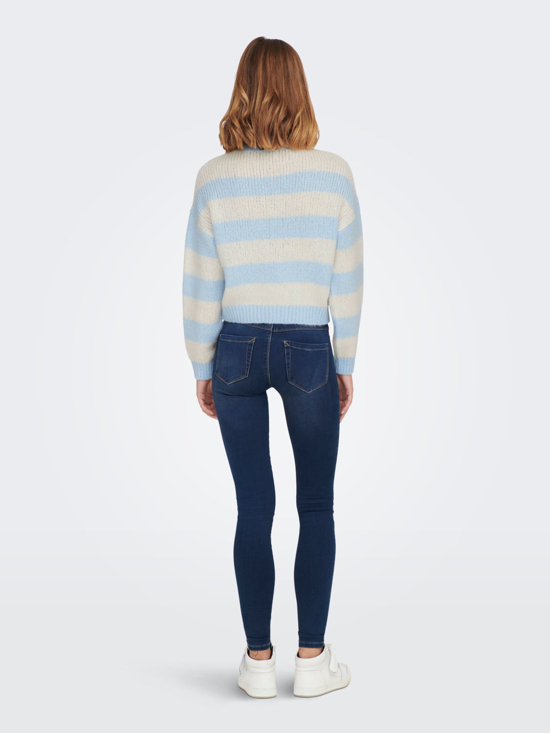 Striped knit with high neck