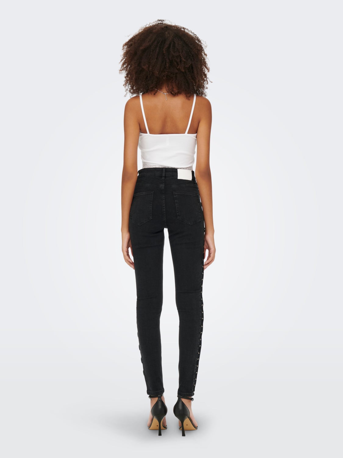 NEOJerry string detailed highwaisted Skinny fit jeans