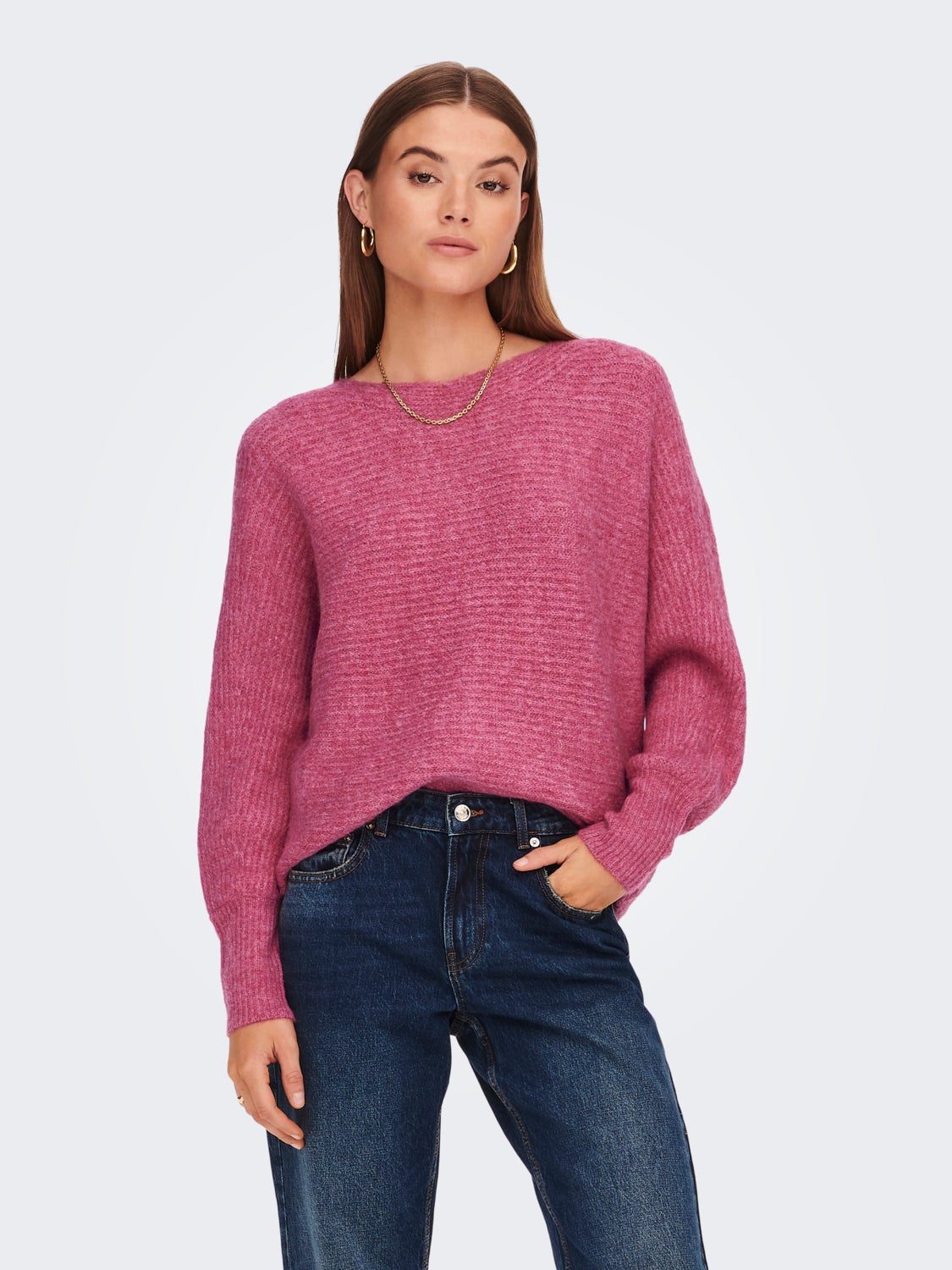 Batwing Knitted Pullover