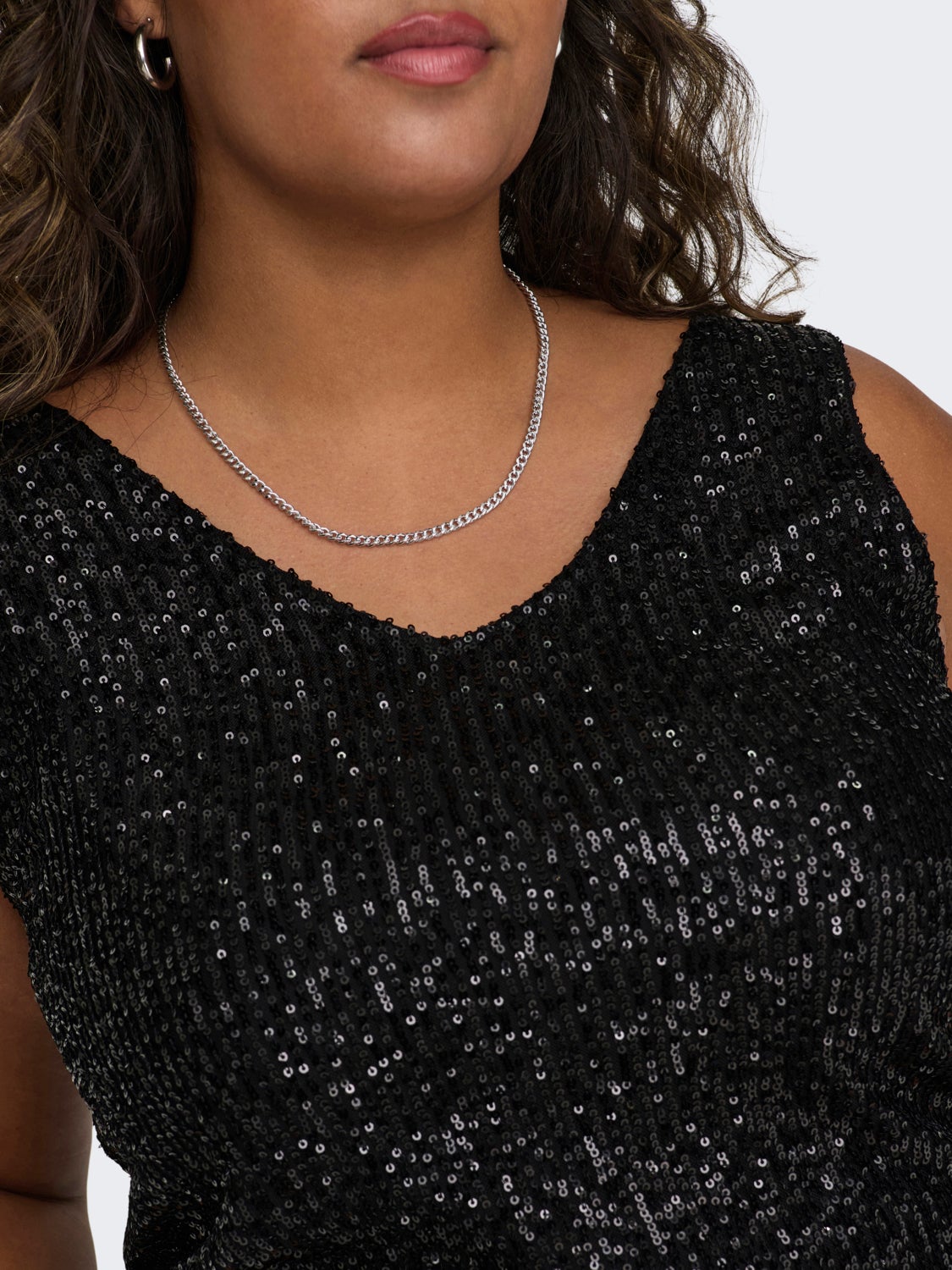 Curvy sequin top