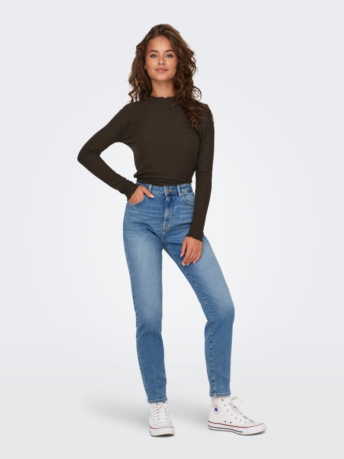 High neck Long Sleeved Top