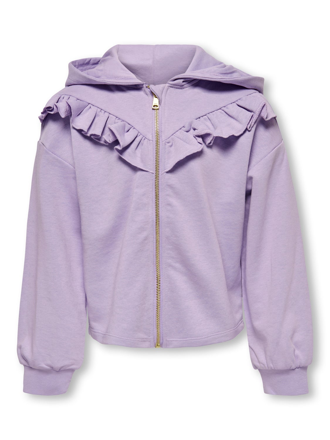 Zip Hoodie With Frills