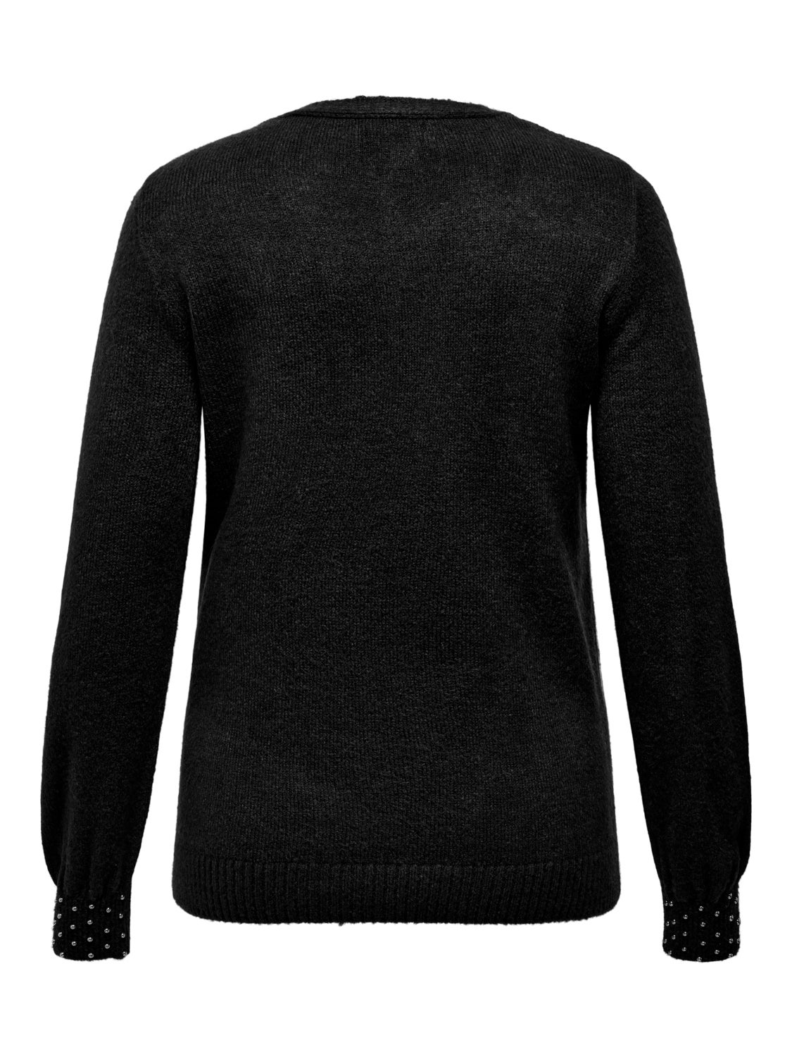 Curvy v-neck knitted pullover