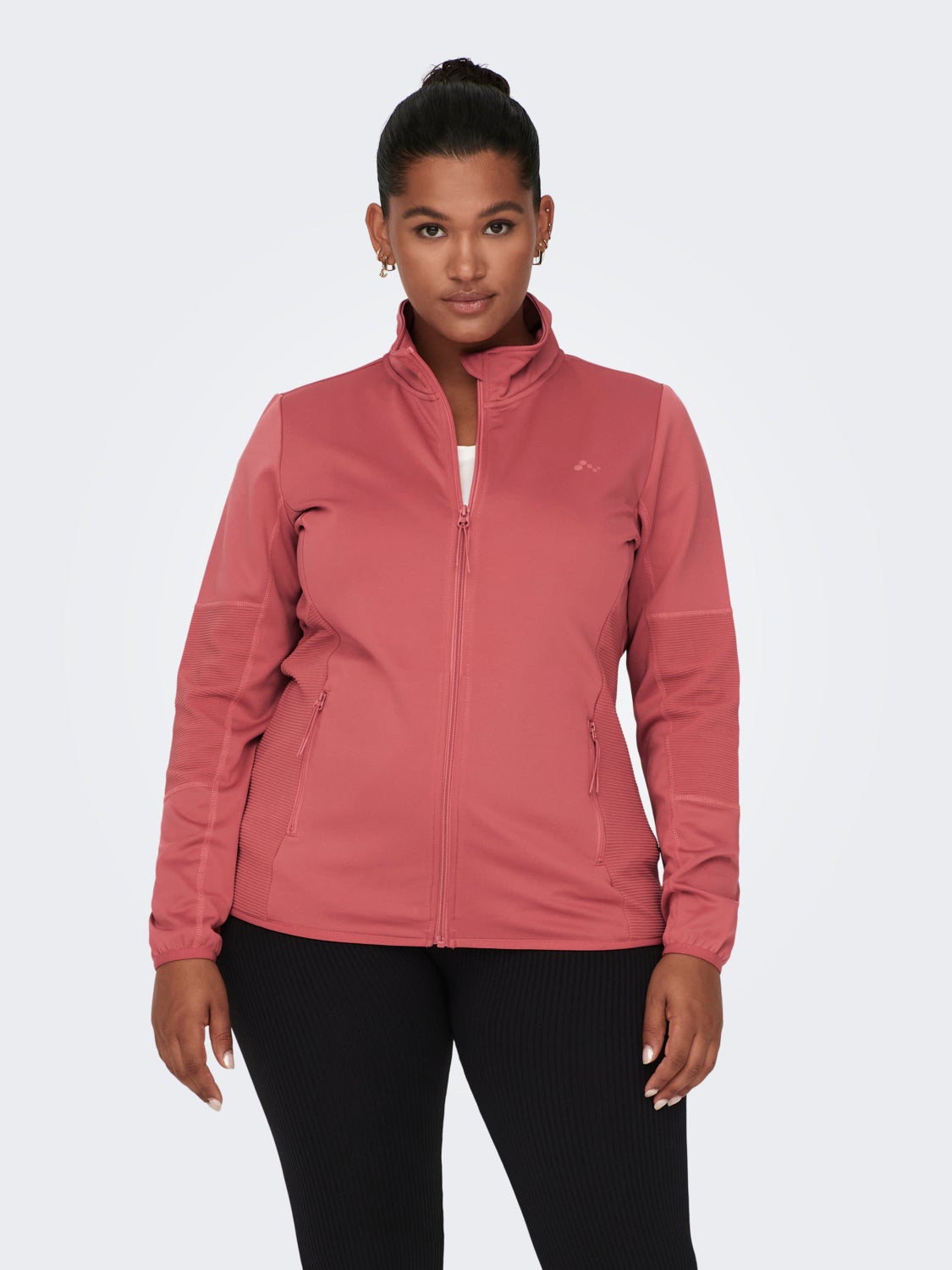 Curvy highneck Fleece jacket