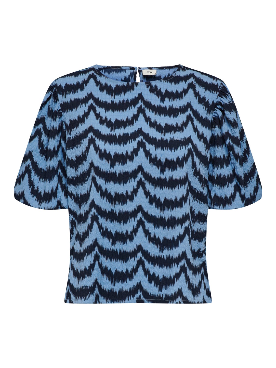 O-neck top with balloon sleeves