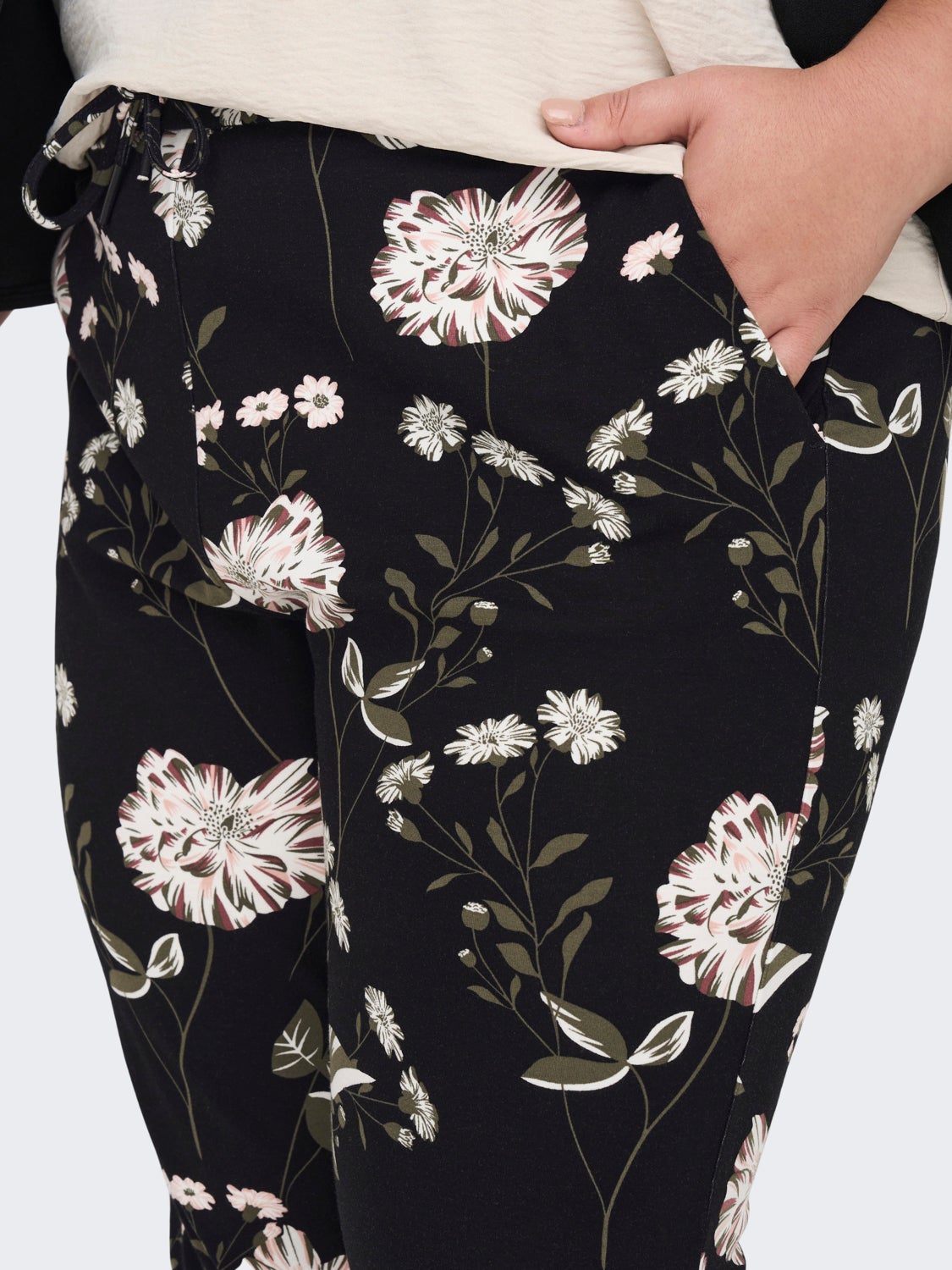 Curvy patterned classic Trousers