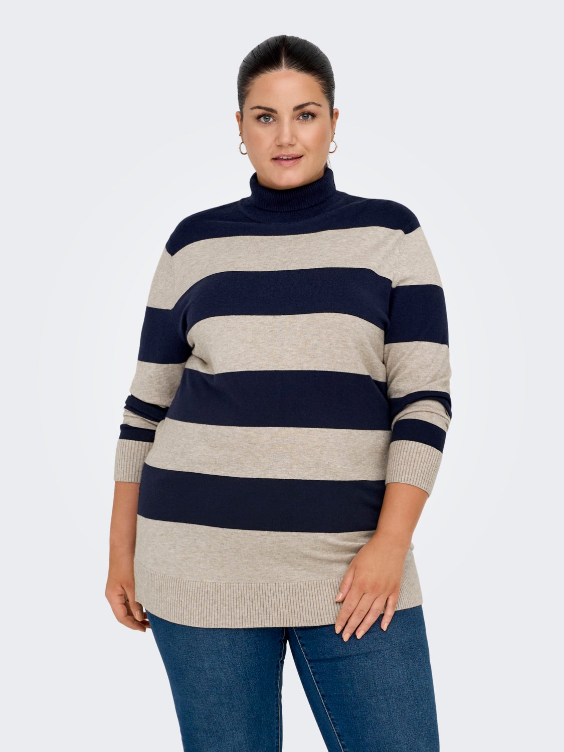 Roll neck Curve Pullover