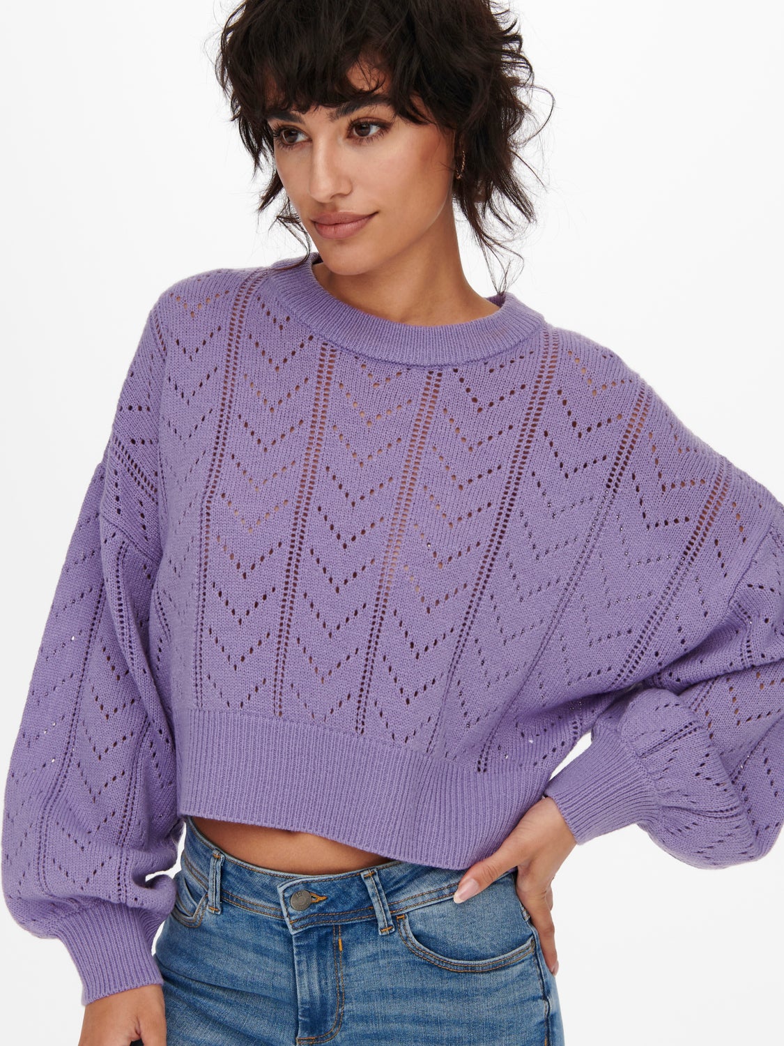 Textured Knitted Pullover