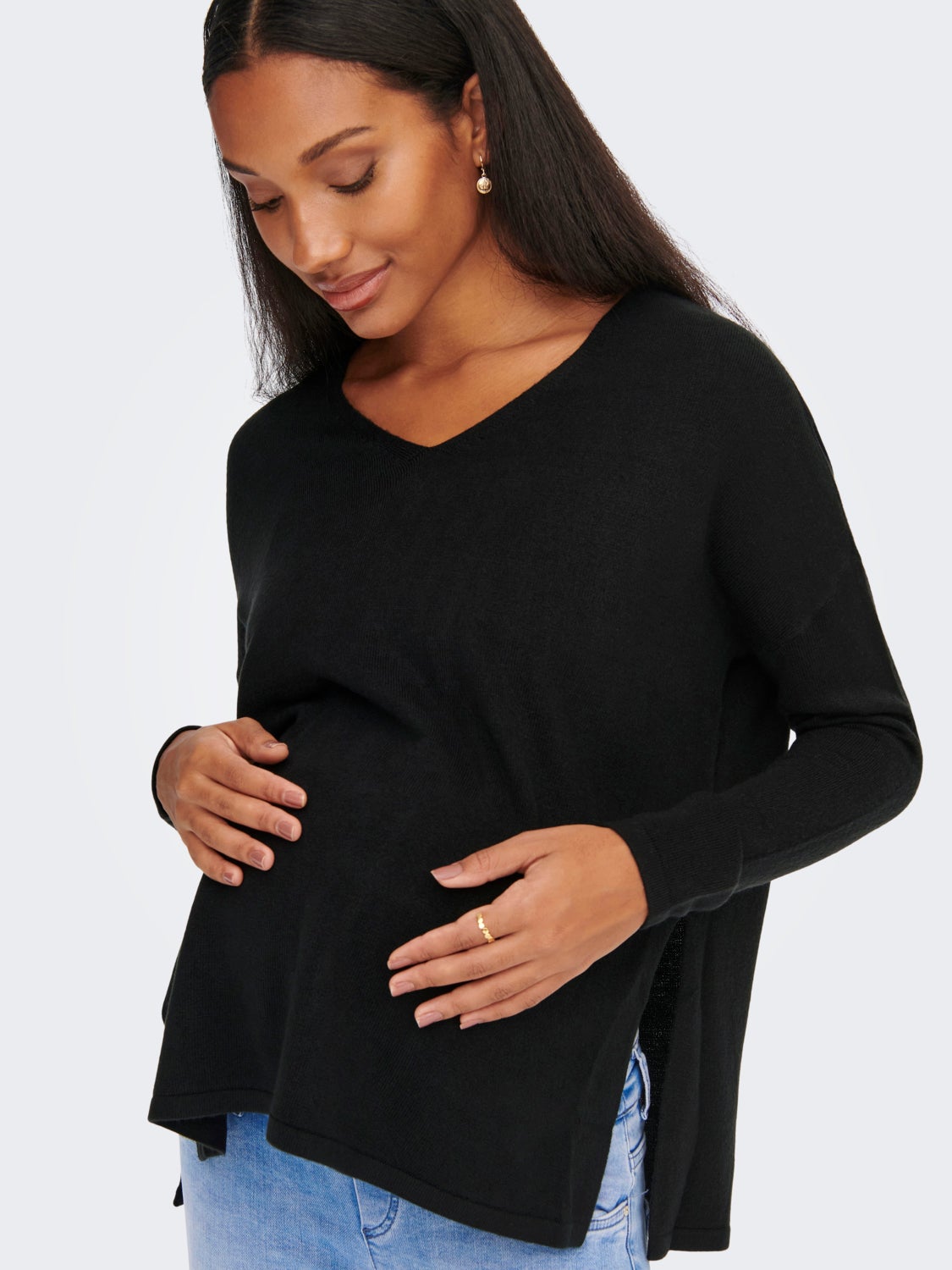 Mama striped Knitted Pullover