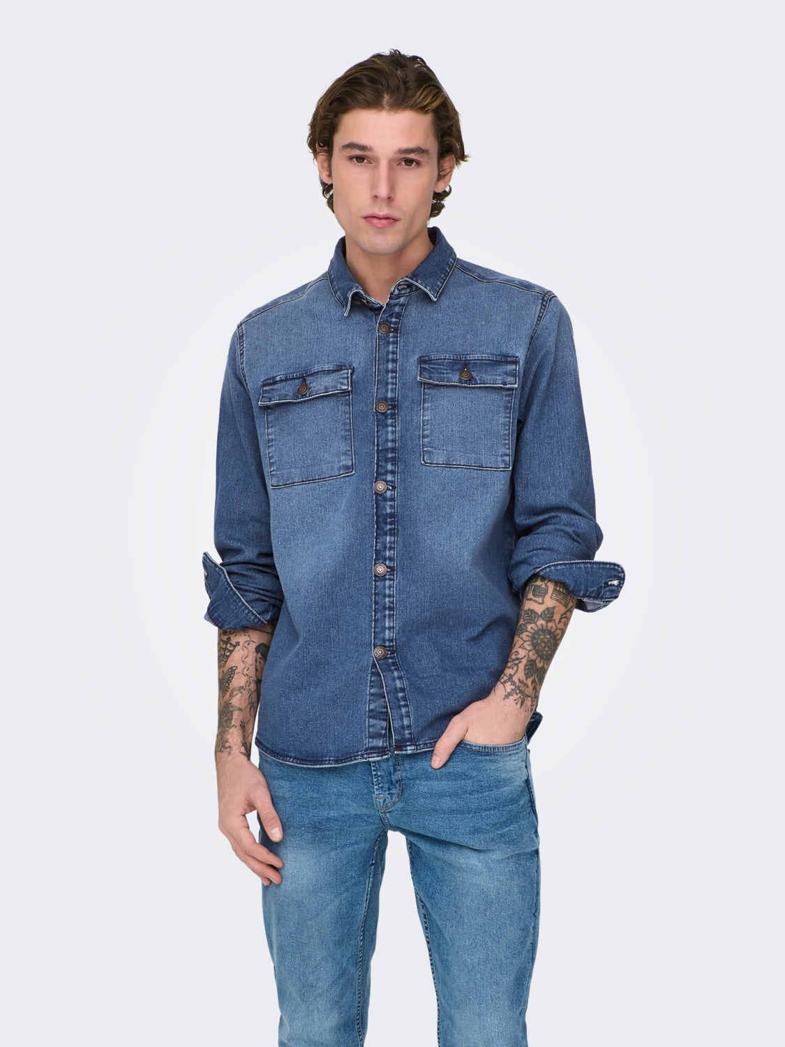 Denim overshirt