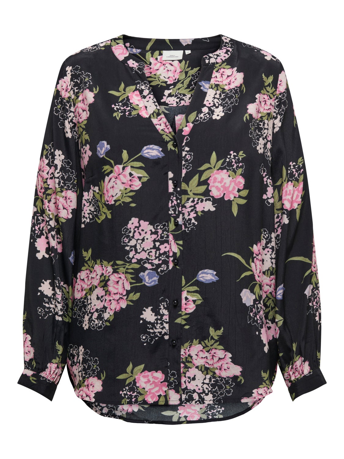 Curvy shirt with v-neck