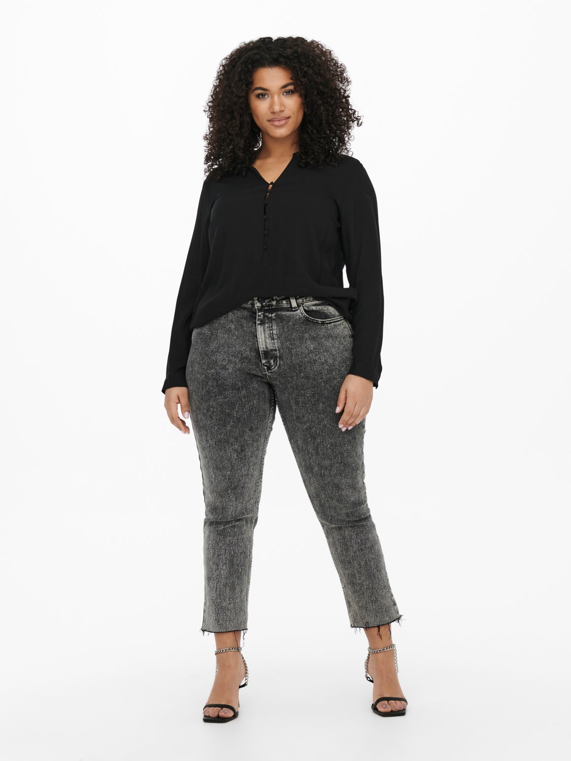 Curvy viscose Long Sleeved Top