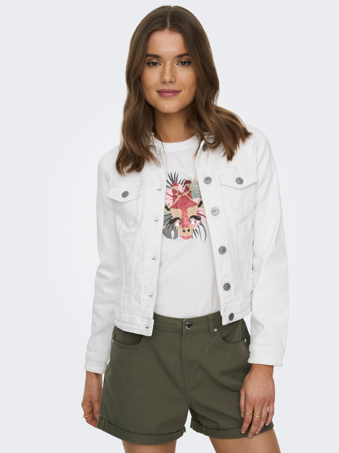 Solid coloured Denim jacket