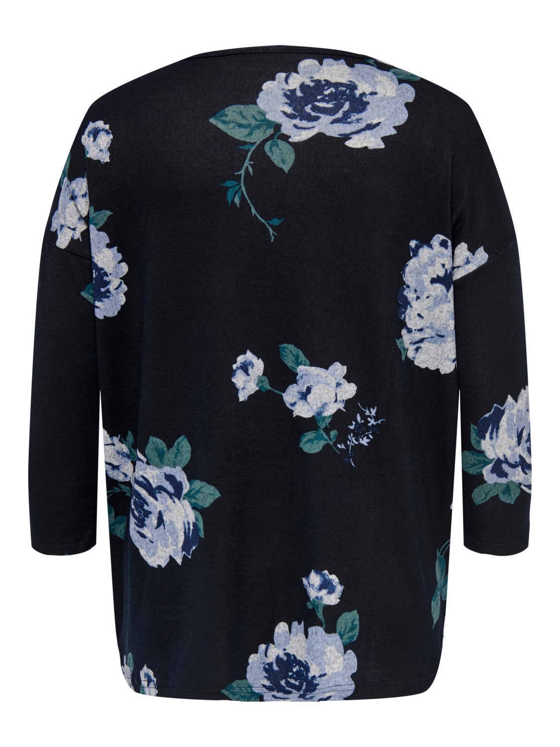 Curvy flower 3/4 sleeved top
