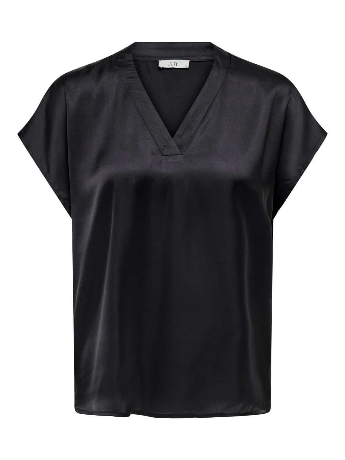 V-neck sateen top