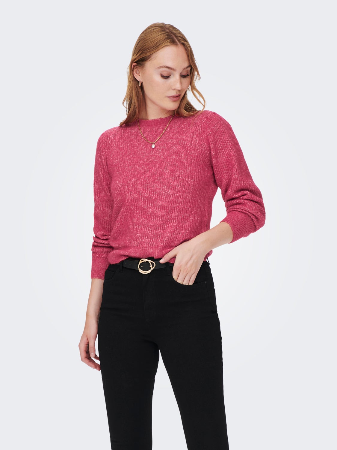 Puff sleeved Knitted Pullover
