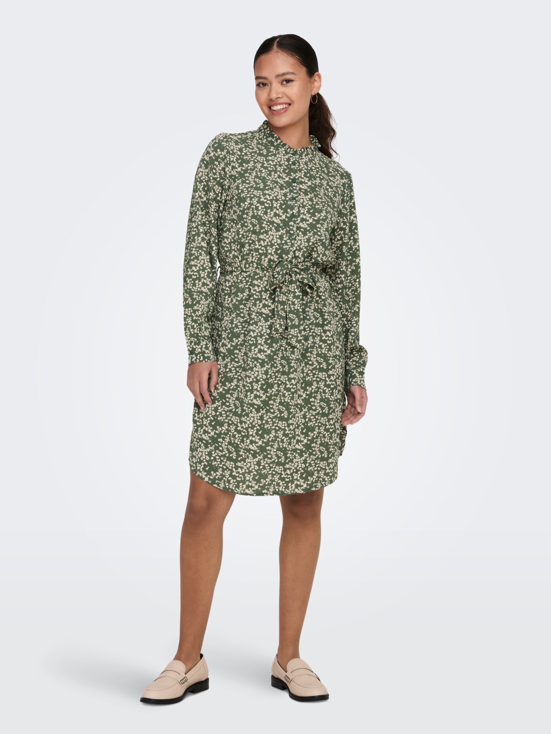 Regular Fit China Collar Short dress